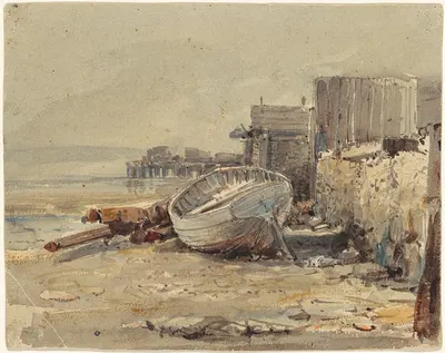 Прибившееся судно by Джордж Лоринг Браун, c. 1880 — digital art print download