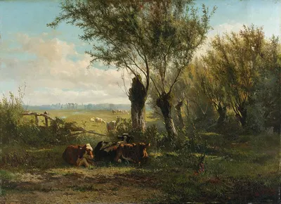 Луг рядом с Оостербеком by Жерар Билдерс, 1860 — digital art print download