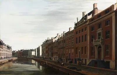 Золотой изгиб на Херенграхте в Амстердаме с запада by Геррит Адриансз. Беркхейде, 1672 — digital art print download