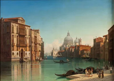 View of Canal Grande in Venice by Gustaf Wilhelm Palm, 1860 — digital art print download