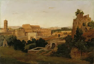 Вид на Рим с Колизеем. Эскиз by Густав Вильгельм Пальм, 1846 — digital art print download