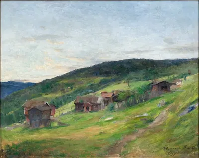 Landscape, Eggeda by Harriet Backer, 1888 — digital art print download