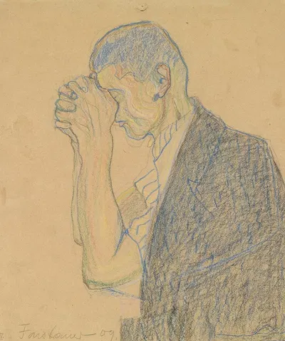 Studie betender Mann by Антон Файстауэр, 1909 — digital art print download