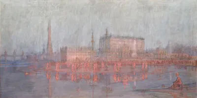 Празднование летнего солнцестояния в Металлическом городе by Й.А.Г. Акке, 1898 — digital art print download
