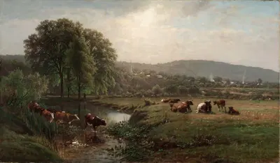 Утро в Новой Англии by Джеймс Макадугал Харт, 1873 — digital art print download