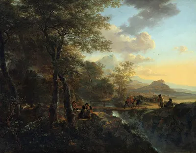 Italian Landscape with a Draughtsman by Jan Both — digital art print download