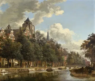 Вид на голландский канал by Ян ван дер Хейден, c. 1670 — digital art print download
