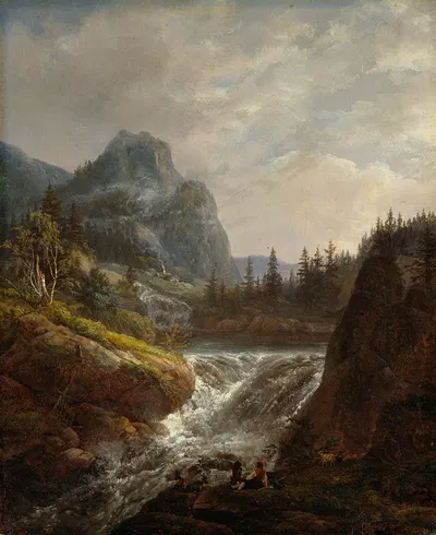 Норвежский пейзаж by Иоганн Кристиан Даль, 1822 — digital art print download