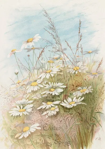 Easter Brings the Budding Spring by Fidelia Bridges, 1875 — digital art print download