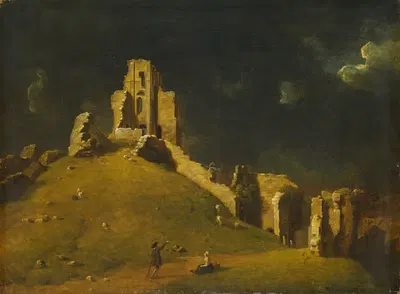 Corfe Castle, Dorset by John Inigo Richards, 1764 — digital art print download
