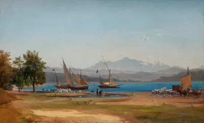 Вид с Ла Специи by Джозеф Магнус Стэк, 1846 — digital art print download
