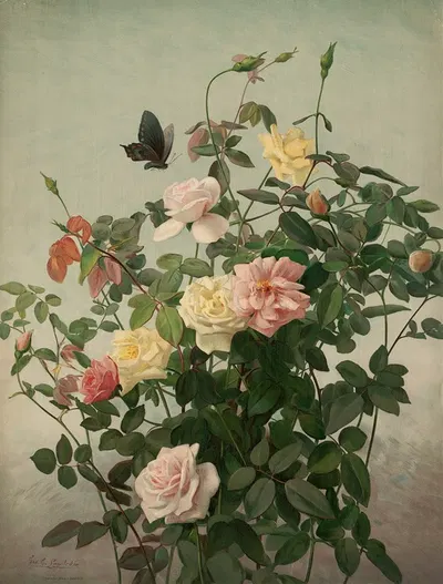 Roses by Джордж Кокран Ламбдин, 1878 — digital art print download