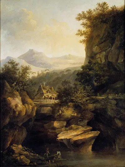 Горный пейзаж с фермой by Луи Беланже, 1803 — digital art print download