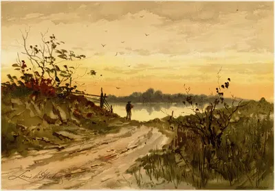 Раннее утро by Луис Кинни Харлоу, 1887 — digital art print download
