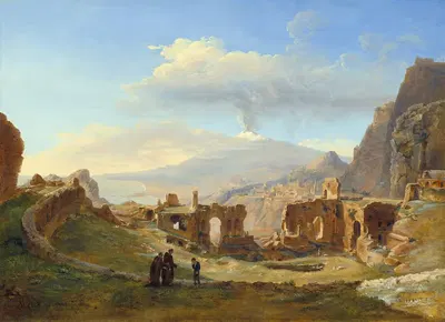 Римский театр в Таормине by Луиза-Жозефина Саразин де Бельмон, 1828 — digital art print download