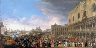 Вход французского посла в Венецию в 1706 году by Лука Карлеварийс, 1706 - 1708 — digital art print download
