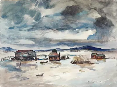Наводнение возле Мейтленда by Мод Шервуд, 1947-1948 — digital art print download