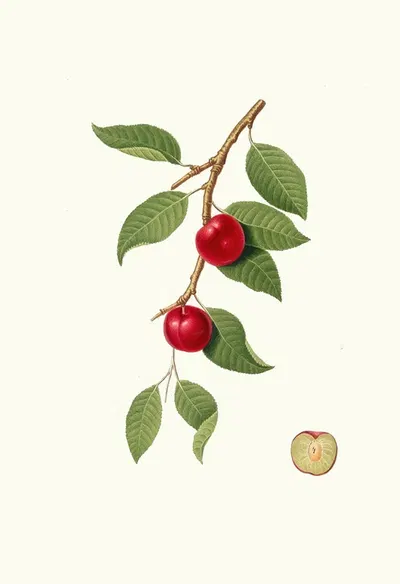 Ciliegia Susina. [Myrobalan plum, cherry plum] by Giorgio Gallesio, 1817-1839 — digital art print download