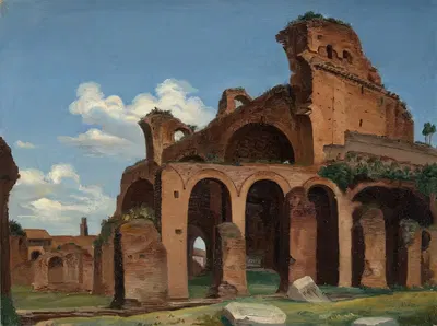 The Basilica of Constantine, Rome by Michael Neher, 1830 — digital art print download