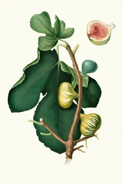 Fico Brogiotto. [Fig with white peel ; Ficus carica sativa] by Giorgio Gallesio, 1817-1839 — digital art print download