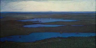 Над лесом и озером by Отто Хессельбом, 1908 — digital art print download