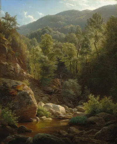 Сцена в Кэтскиллах by Поль Вебер, 1858 — digital art print download