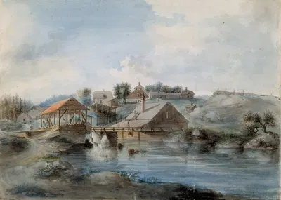 Вид с пилорамы Берншаммар by Пехр Нордквист, 1793 — digital art print download