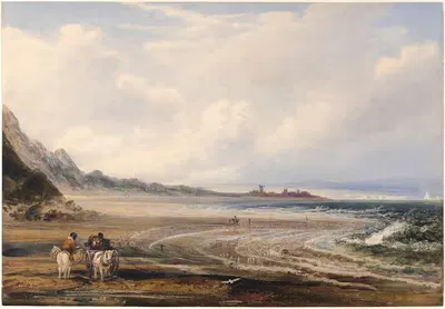 Путешественники на песках возле Редкара by Петер де Винт, 1838 — digital art print download