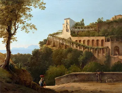Монастырь рядом с Неаполем с видом на Капри by Пьер-Атаназ Шовен, 1816 — digital art print download