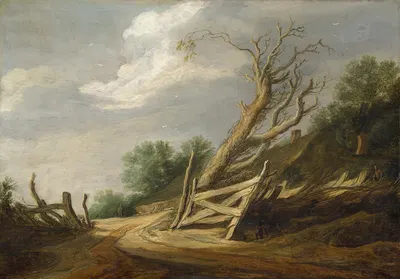 Landscape with Open Gate by Pieter de Molijn — digital art print download
