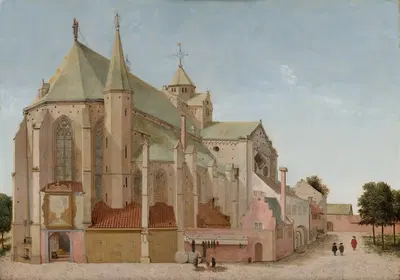 The Mariaplaats with the Mariakerk in Utrecht by Pieter Jansz Saenredam, 1659 — digital art print download