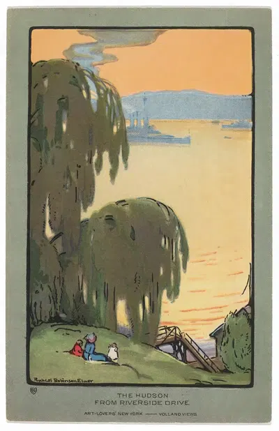 Гудзон с Риверсайд Драйв by Рэйчел Робинсон Элмер, 1914 — digital art print download