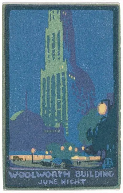 Здание Вулворта, июньская ночь by Рэйчел Робинсон Элмер, 1916 — digital art print download