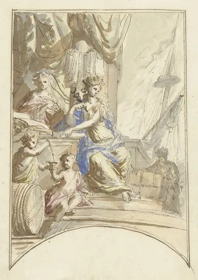 Allegorie op de handel ter zee by Элиас ван Неймеген, 1677 - 1755 — digital art print download