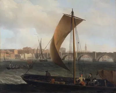 Вид на Темзу с Вестминстерского моста by Самуэль Скотт, 1743 - 1744 — digital art print download