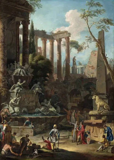 Мемориал адмиралу сэру Клоудисли Шовеллу by Себастьяно Риччи, 1725 — digital art print download