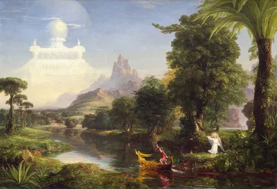 Путешествие жизни – юность by Томас Коул, 1842 — digital art print download