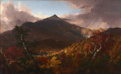Вид на гору Шрун, округ Эссекс, Нью-Йорк, после шторма by Томас Коул, 1838 — digital art print download
