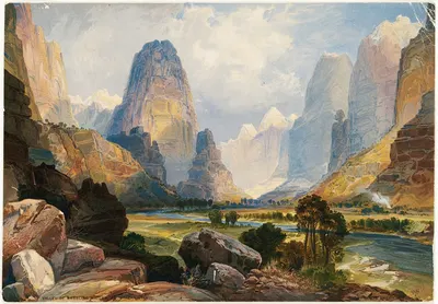 Valley of Babbling Waters, Southern Utah by Thomas Moran — digital art print download