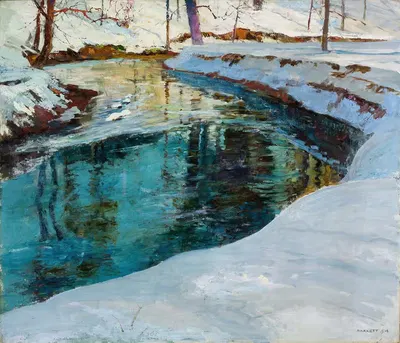 Close of a Winter Day by Thomas P. Barnett, 1914 — digital art print download