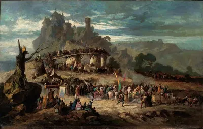 Отъезд крестоносцев by Виктор Нехлиг, 1863 — digital art print download