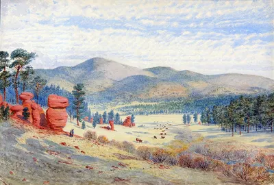 В парке монументов, Колорадо by Уолтер Париж, 1874 — digital art print download