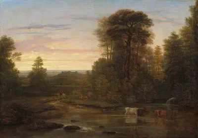 A Landscape after Sunset by Washington Allston, c. 1819 — digital art print download