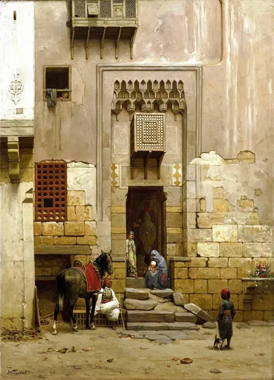 Двор дома в Каире by Виллем де Фамарс Тестас, 1868 - 1881 — digital art print download