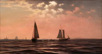 Полдень на заливе Сако, побережье Мэйн by Уильям Фредерик Де Хаас, 1874 — digital art print download
