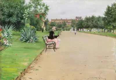 Городской парк by Уильям Мерритт Чейз, c. 1887 — digital art print download