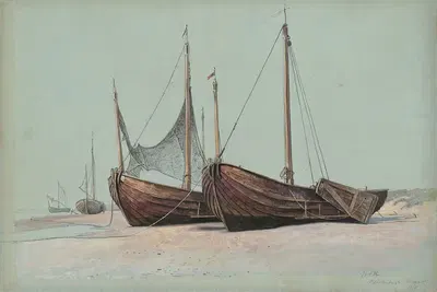Бланкенберг by Уильям Стэнли Хазелтайн, 1876 — digital art print download