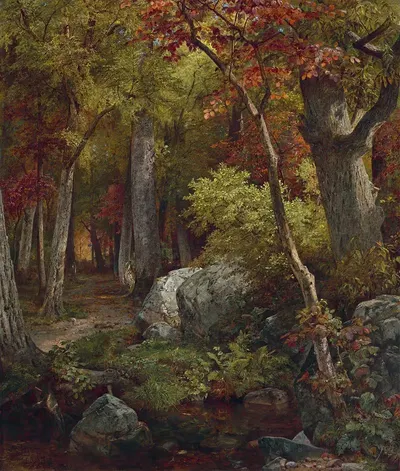 Октябрь by Уильям Трост Ричардс, 1863 — digital art print download