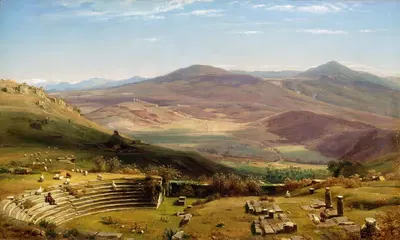 Амфитеатр Тускулума и Альбано, Рим by Уортингтон Уитредж, 1860 — digital art print download