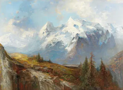 Der Ortler Und Die Königsspitze Von Den Almböden Der Malserhaide In Tirol Aus Gesehen by Adolf Obermüllner — digital art…